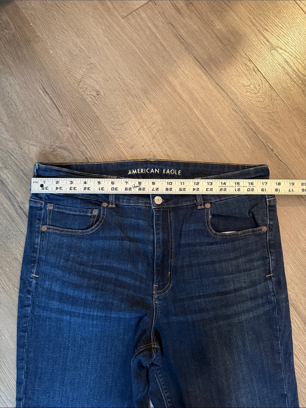 American Eagle Outfitters Dark Indigo Flare Jeans - Picture 5 of 6